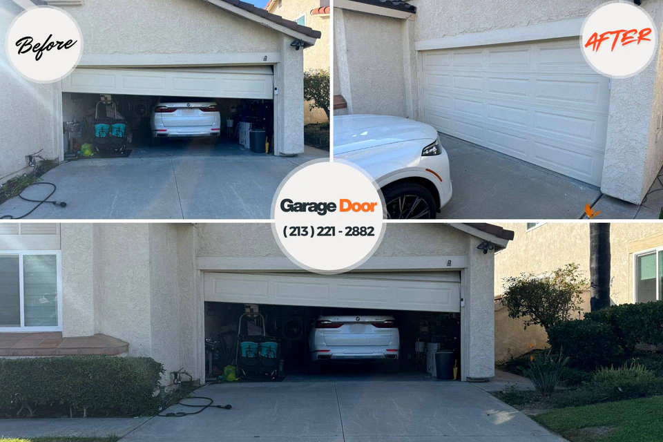 Before and after: garage door repair Edisto Beach, SC